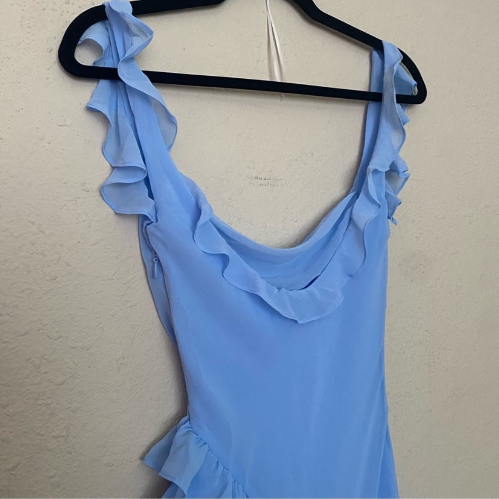 HOUSE OF CB 'Ariela' Soft Blue Ruffle Maxi Dress NWOT size S - Picture 11 of 16